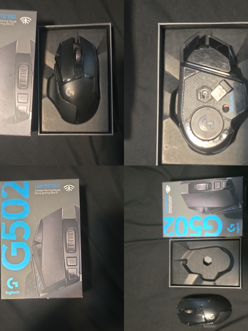 Logitech G502 HERO Black Gaming Mouse with Dock and USB Receiver